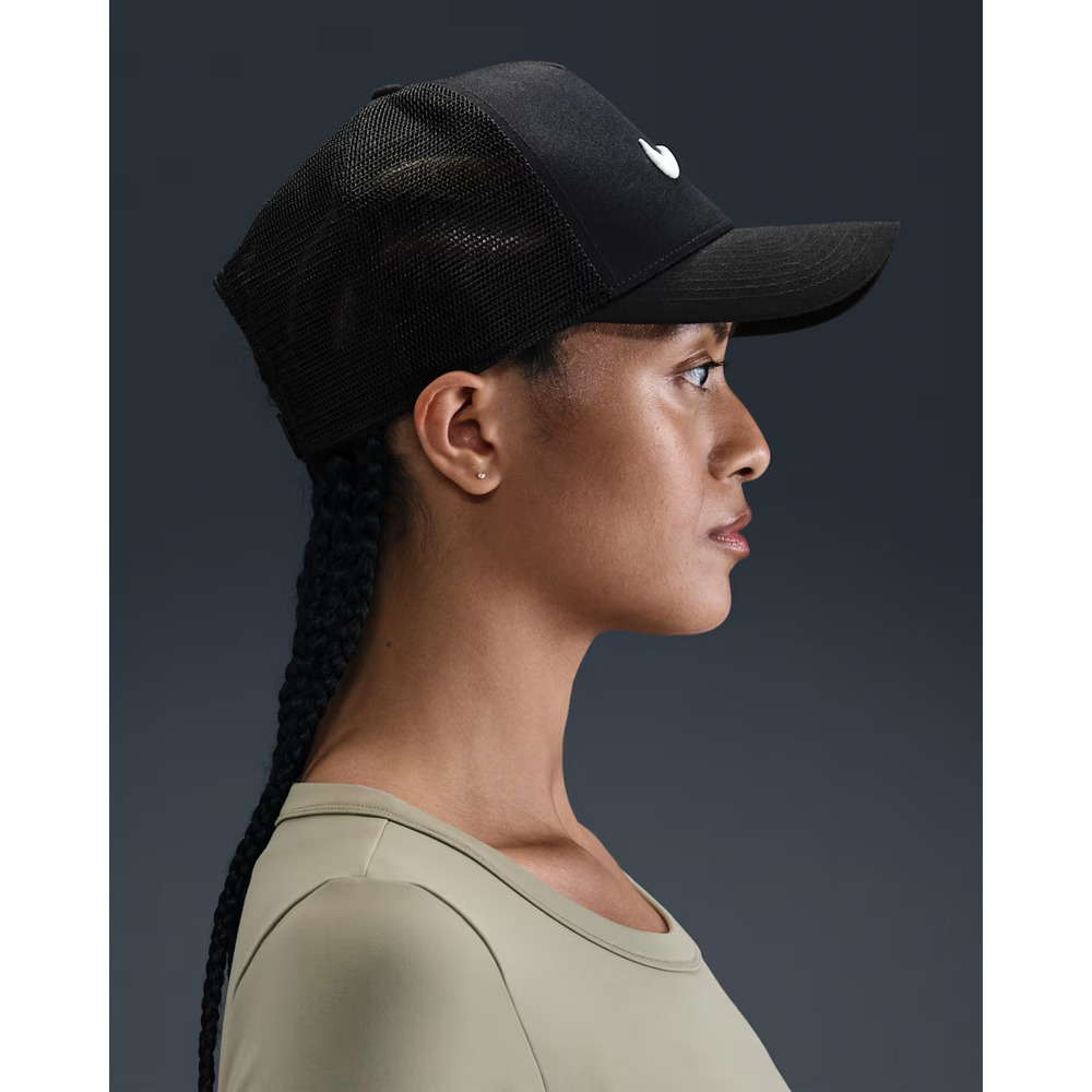 Nike Hat Rise Cap Snapback M/L Black Structured Trucker Adult Unisex II1314 010 - Picture 5 of 11
